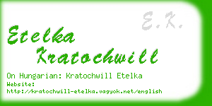 etelka kratochwill business card